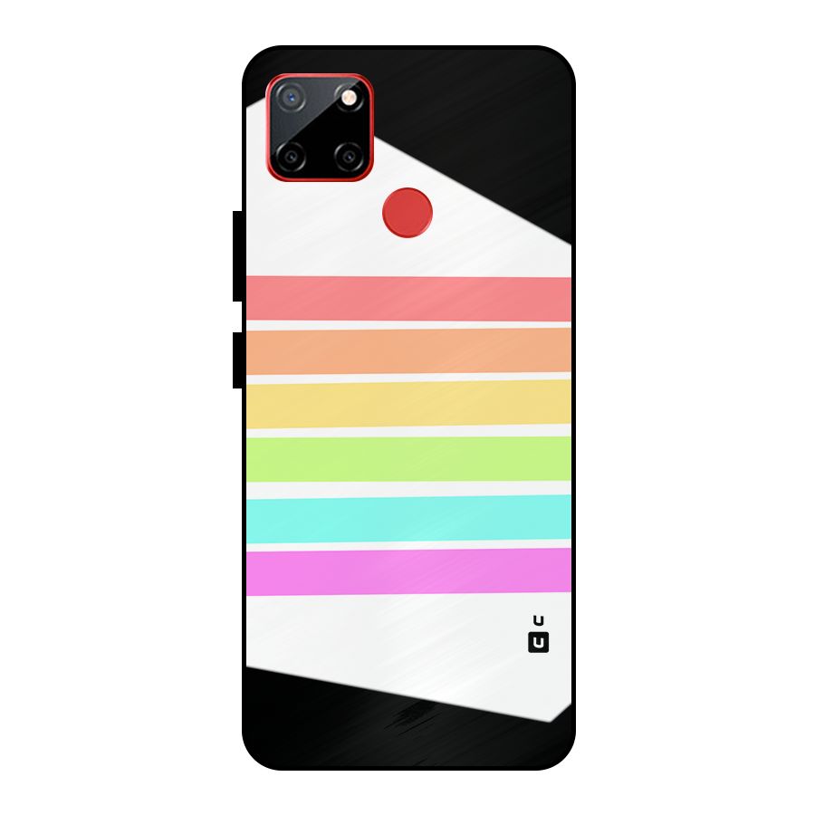Pastel Pride Horizontal Stripes Metal Back Case for Realme C12