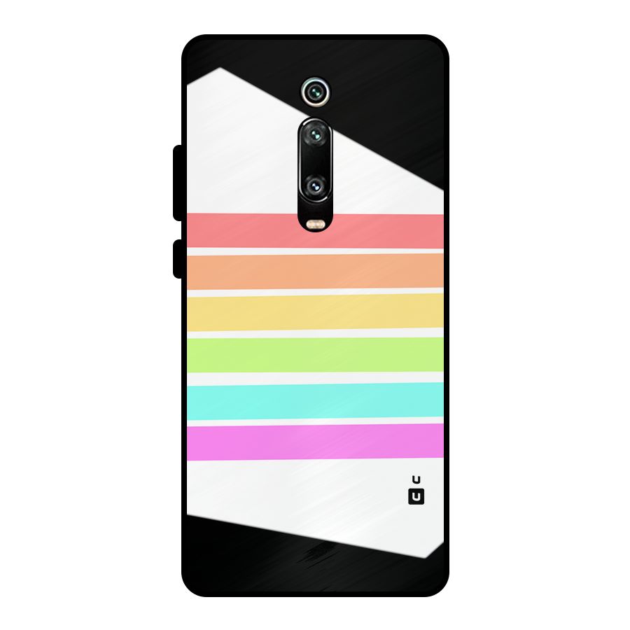 Pastel Pride Horizontal Stripes Metal Back Case for Redmi K20 Pro