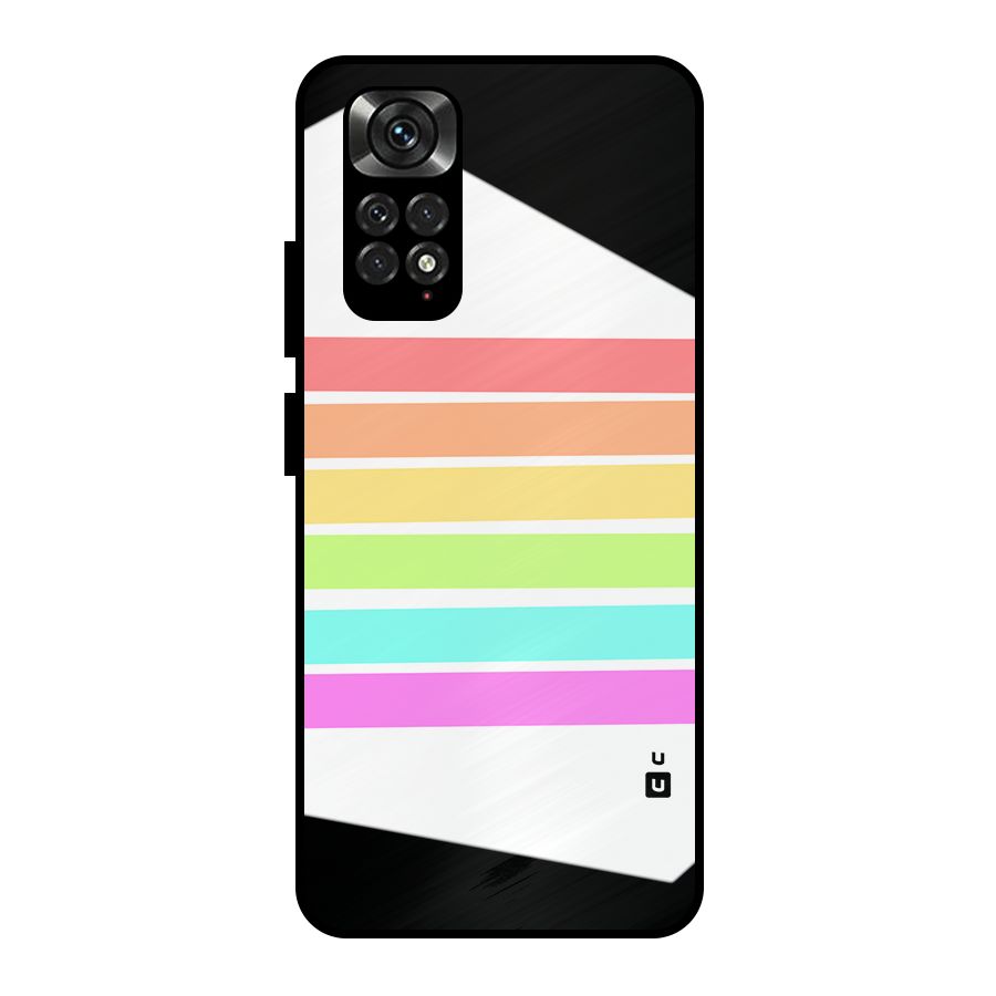 Pastel Pride Horizontal Stripes Metal Back Case for Redmi Note 11 Pro
