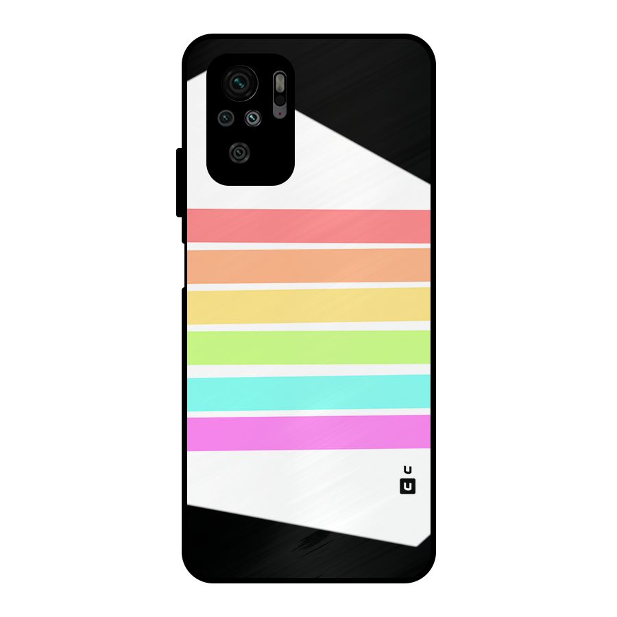 Pastel Pride Horizontal Stripes Metal Back Case for Redmi Note 11 SE