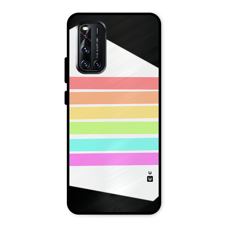 Pastel Pride Horizontal Stripes Metal Back Case for Vivo V19