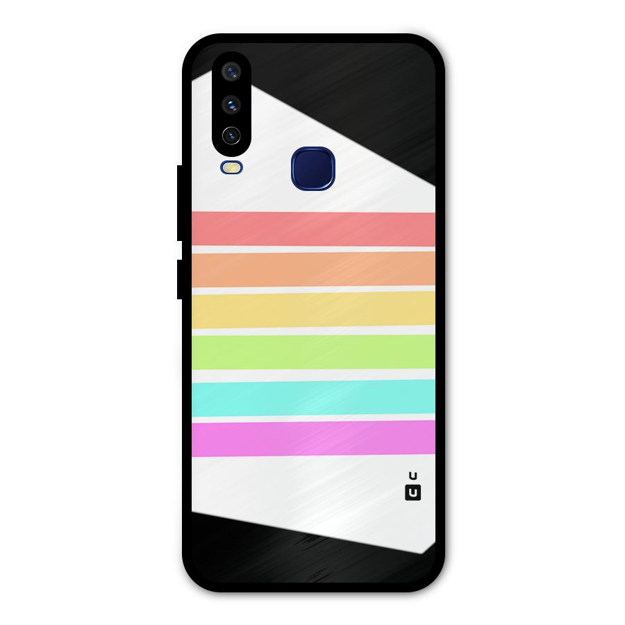 Pastel Pride Horizontal Stripes Metal Back Case for Vivo Y15