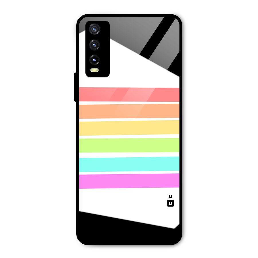 Pastel Pride Horizontal Stripes Metal Back Case for Vivo Y20