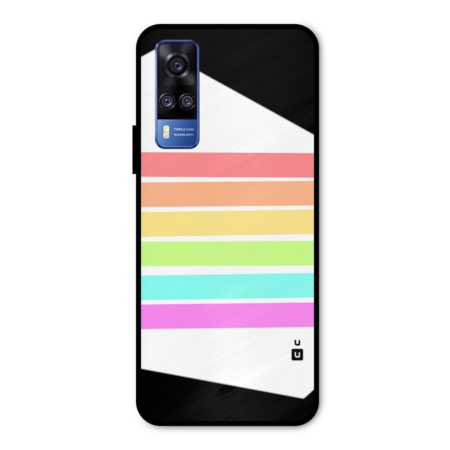Pastel Pride Horizontal Stripes Metal Back Case for Vivo Y31