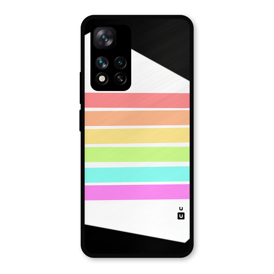 Pastel Pride Horizontal Stripes Metal Back Case for Xiaomi 11i 5G