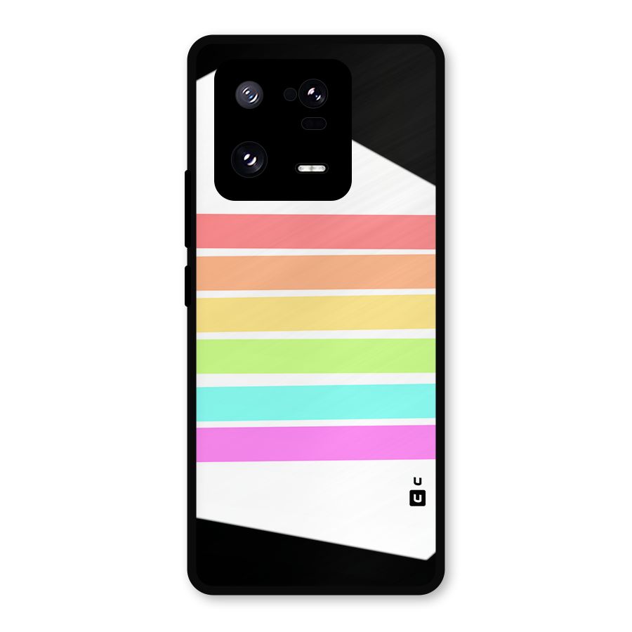 Pastel Pride Horizontal Stripes Metal Back Case for Xiaomi 13 Pro