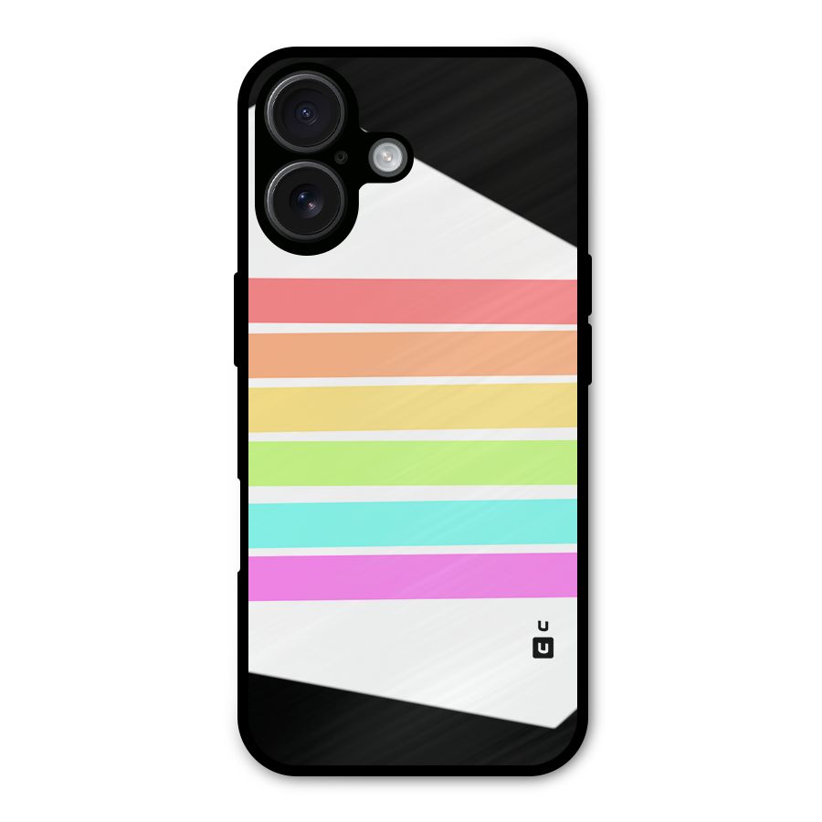 Pastel Pride Horizontal Stripes Metal Back Case for iPhone 16