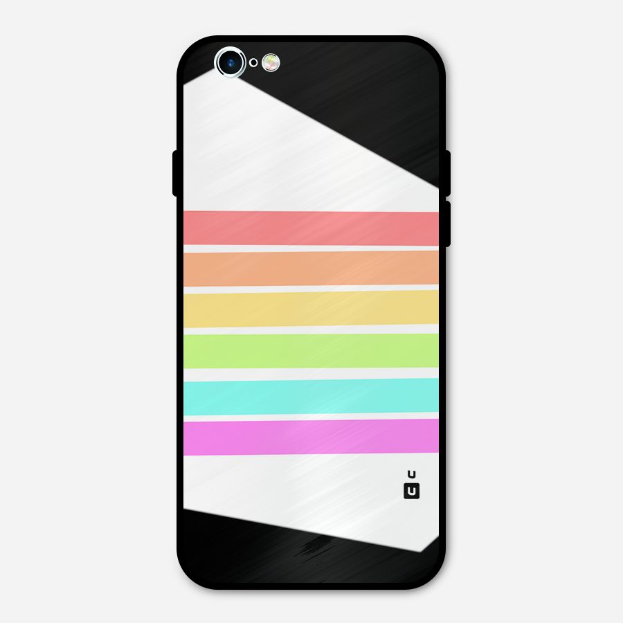 Pastel Pride Horizontal Stripes Metal Back Case for iPhone 6 6s