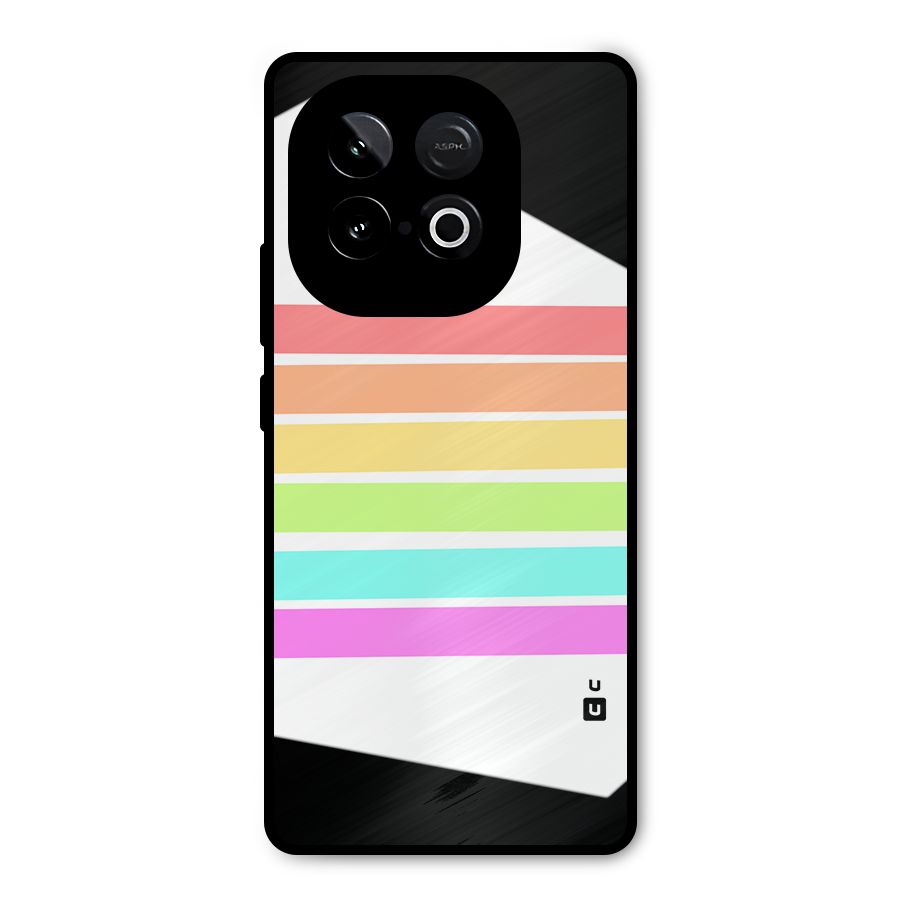 Pastel Pride Horizontal Stripes Metal Back Case for iQOO Neo 10