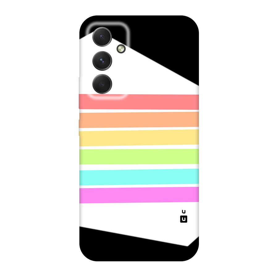 Pastel Pride Horizontal Stripes Original Polycarbonate Back Case for Galaxy A54