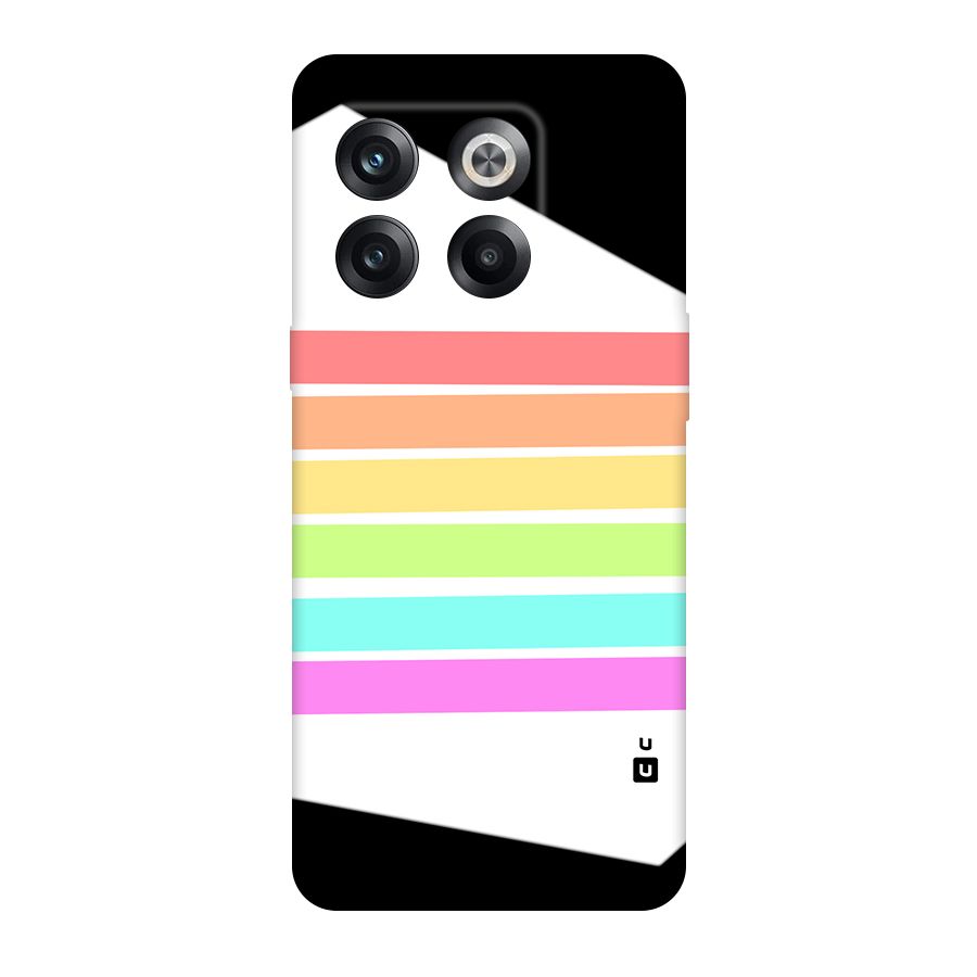 Pastel Pride Horizontal Stripes Original Polycarbonate Back Case for OnePlus 10T