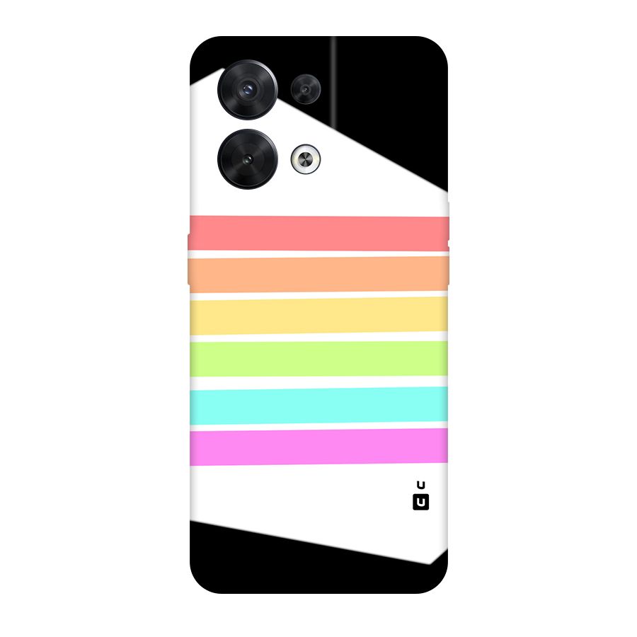 Pastel Pride Horizontal Stripes Original Polycarbonate Back Case for Oppo Reno8 5G