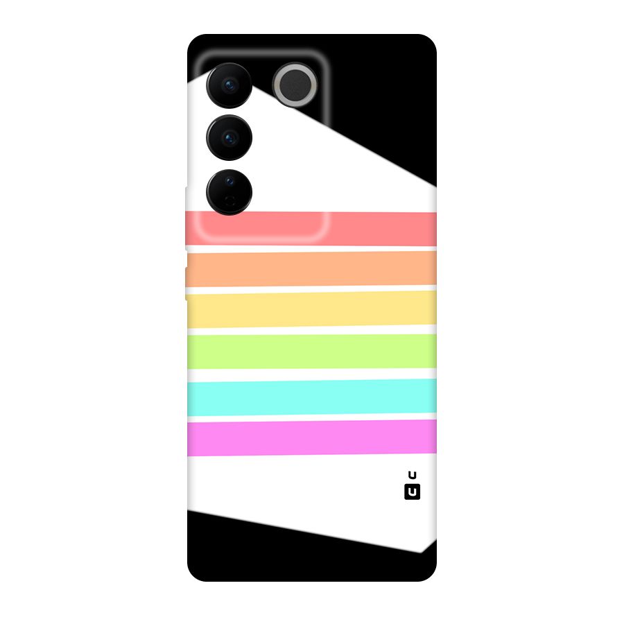 Pastel Pride Horizontal Stripes Original Polycarbonate Back Case for Vivo V27