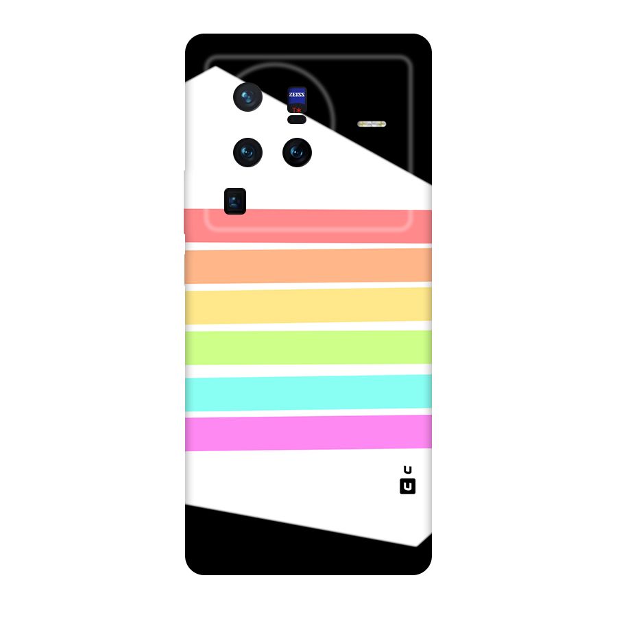 Pastel Pride Horizontal Stripes Original Polycarbonate Back Case for Vivo X80