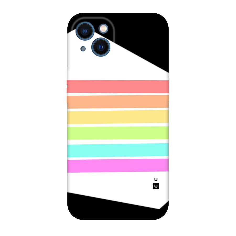 Pastel Pride Horizontal Stripes Original Polycarbonate Back Case for iPhone 13