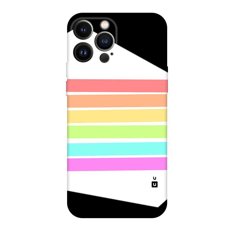Pastel Pride Horizontal Stripes Original Polycarbonate Back Case for iPhone 13 Pro Max