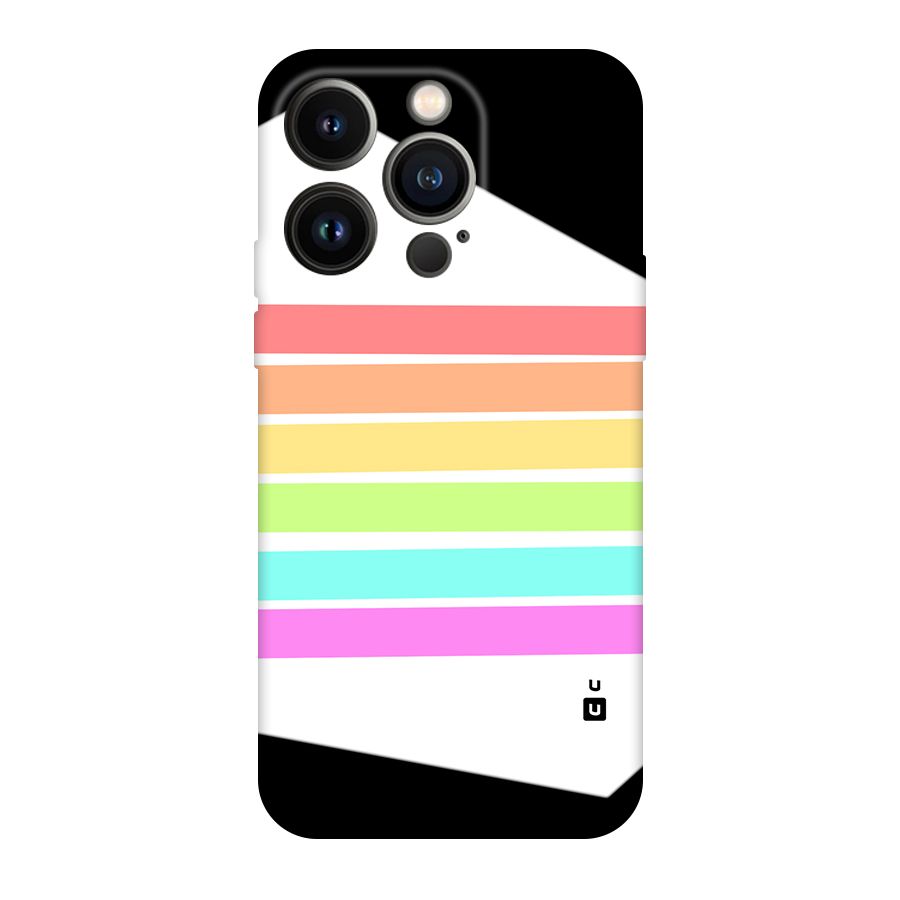 Pastel Pride Horizontal Stripes Original Polycarbonate Back Case for iPhone 14 Pro