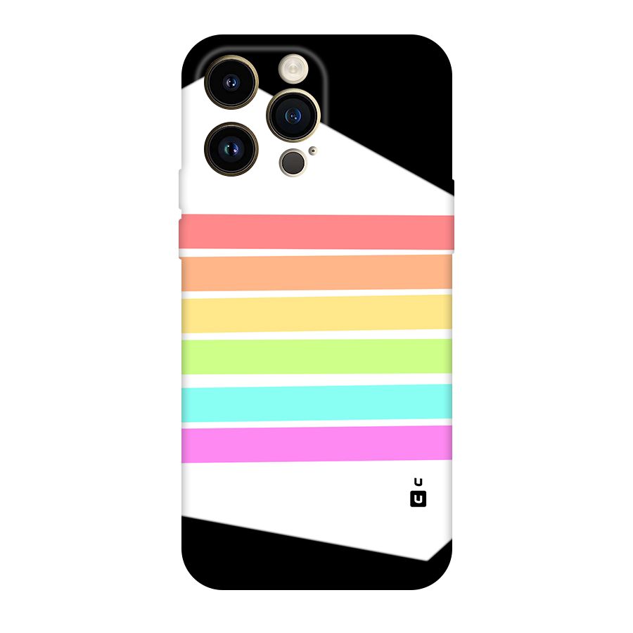 Pastel Pride Horizontal Stripes Original Polycarbonate Back Case for iPhone 14 Pro Max