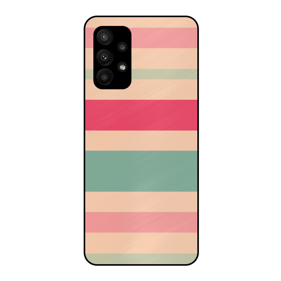 Pastel Stripes Vintage Metal Back Case for Galaxy A23