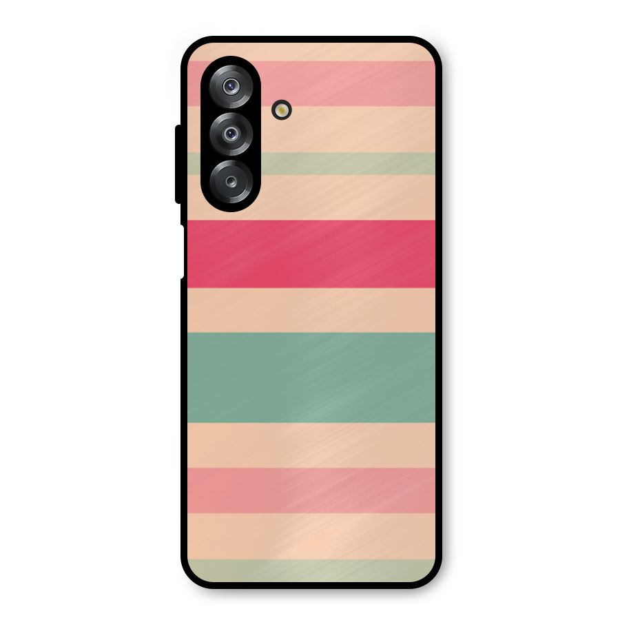 Pastel Stripes Vintage Metal Back Case for Galaxy A26