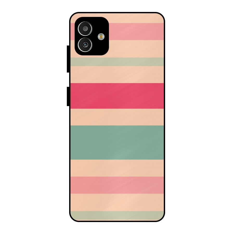 Pastel Stripes Vintage Metal Back Case for Galaxy M13 5G