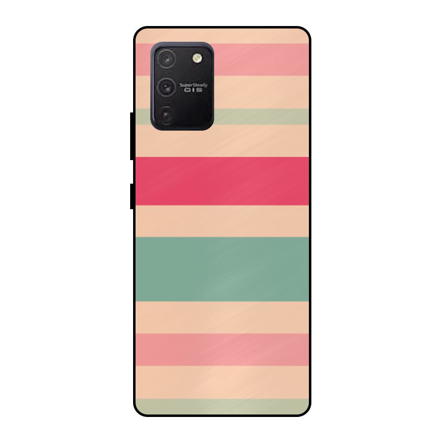 Pastel Stripes Vintage Metal Back Case for Galaxy S10 Lite