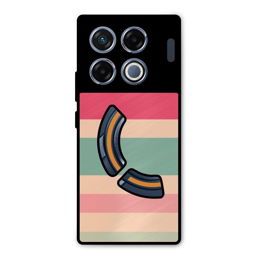 Pastel Stripes Vintage Metal Back Case for Infinix GT 20 Pro