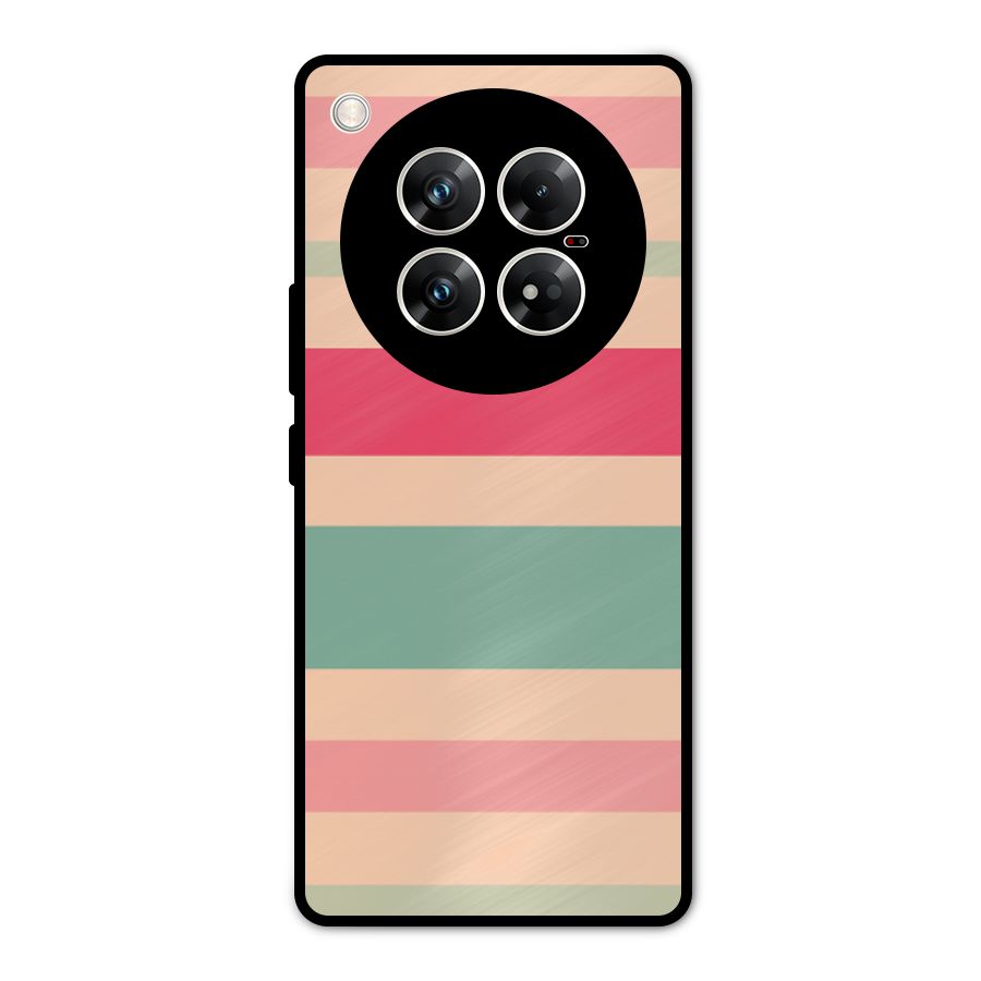 Pastel Stripes Vintage Metal Back Case for Infinix Zero 40 5G