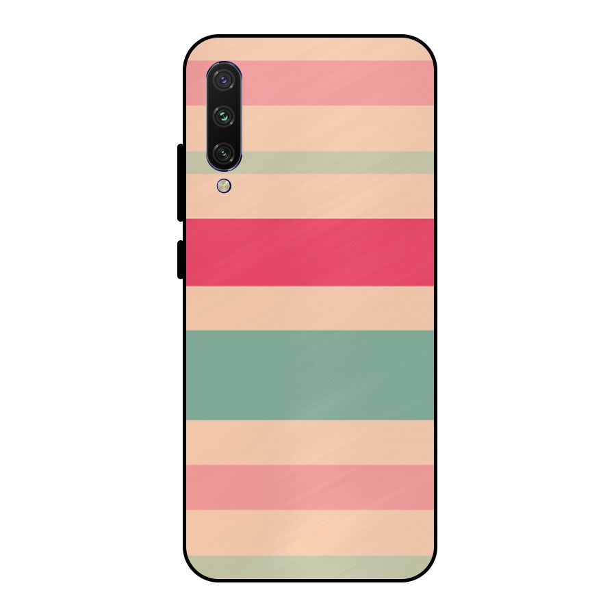 Pastel Stripes Vintage Metal Back Case for Mi A3