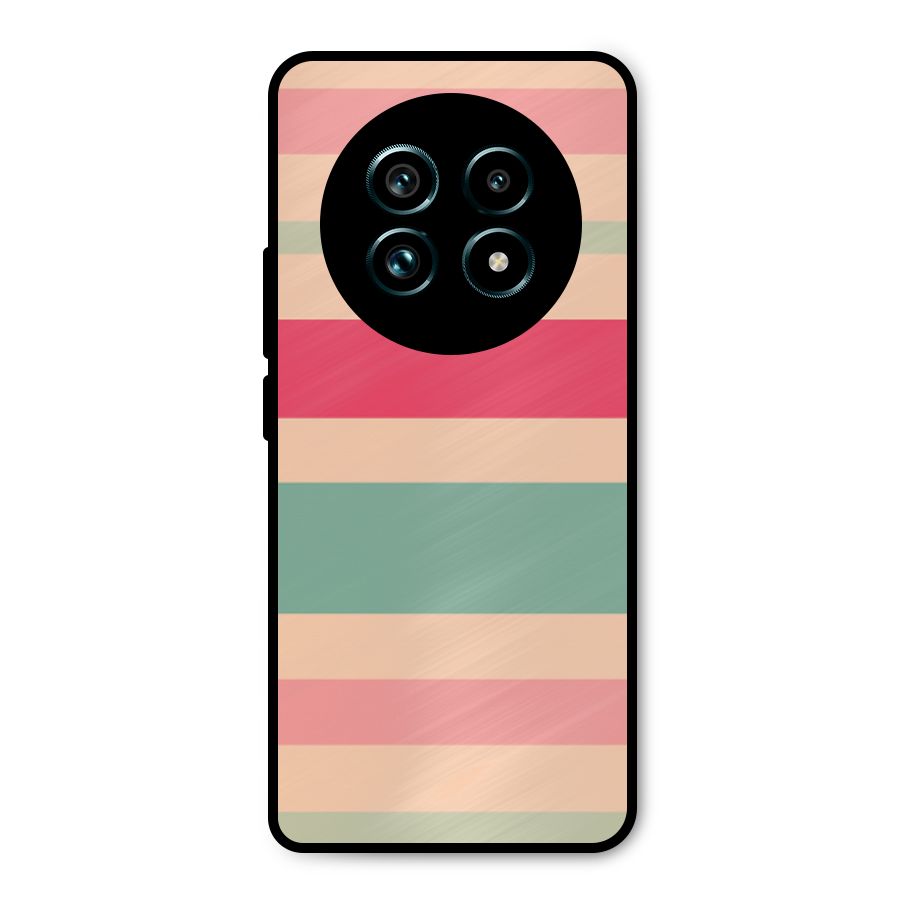 Pastel Stripes Vintage Metal Back Case for Realme 13 Pro Plus
