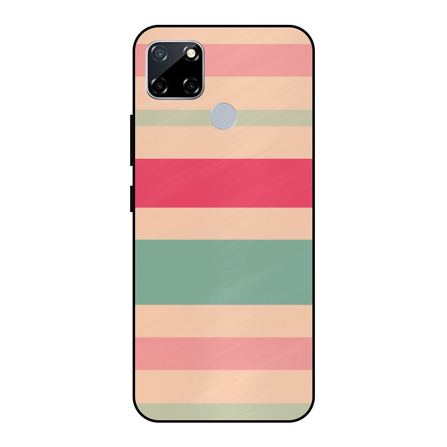 Pastel Stripes Vintage Metal Back Case for Realme Narzo 20