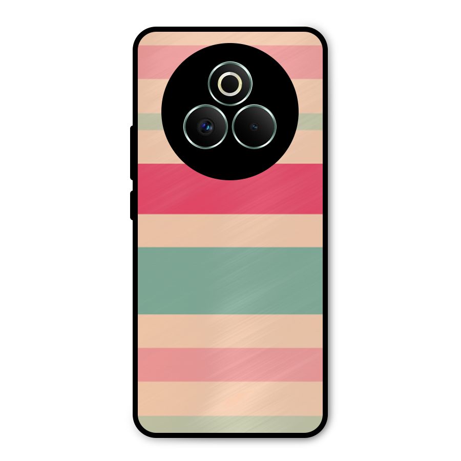 Pastel Stripes Vintage Metal Back Case for Realme P3 Pro