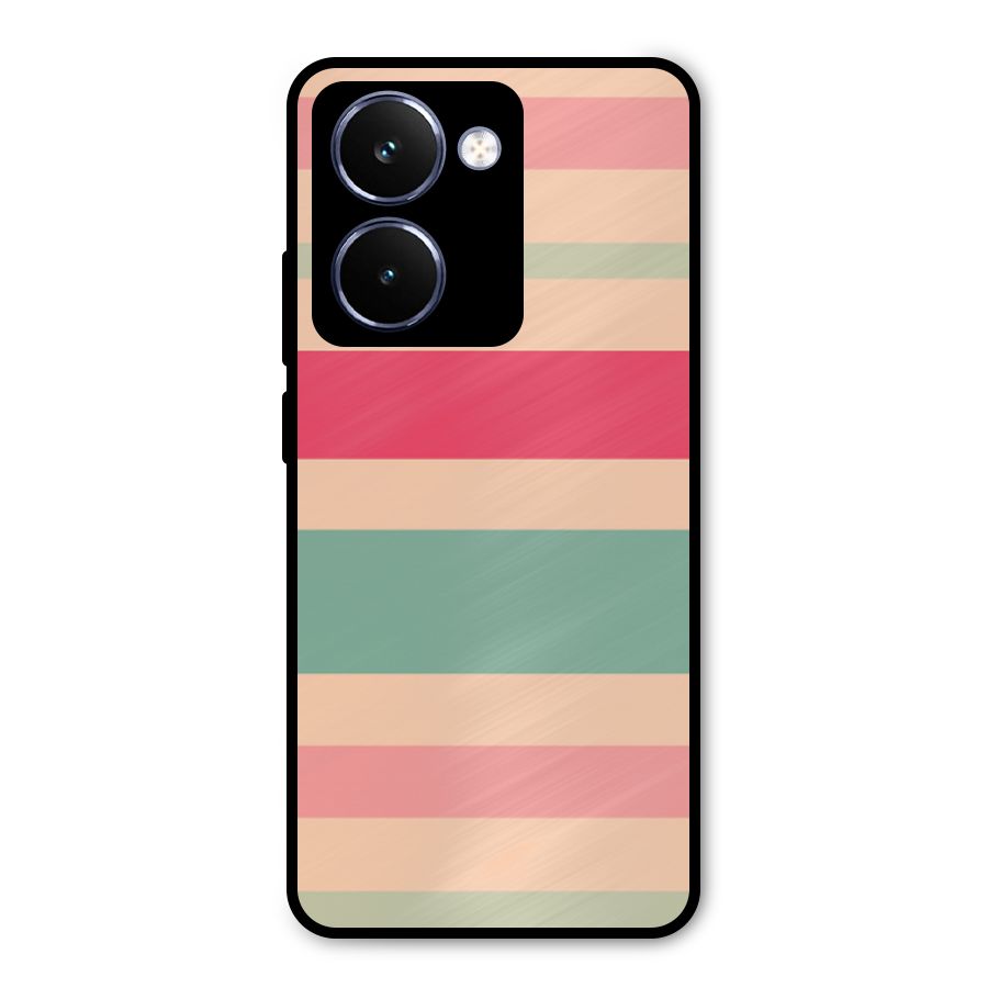 Pastel Stripes Vintage Metal Back Case for Realme P3 Ultra