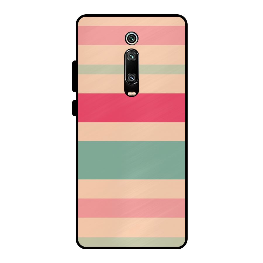 Pastel Stripes Vintage Metal Back Case for Redmi K20