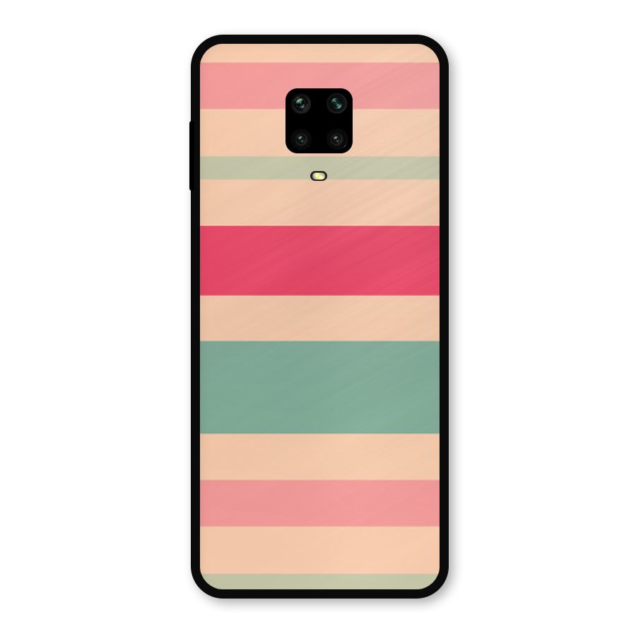Pastel Stripes Vintage Metal Back Case for Redmi Note 10 Lite