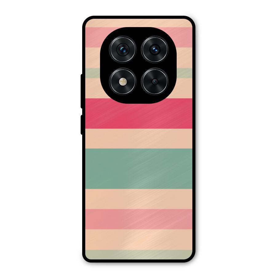 Pastel Stripes Vintage Metal Back Case for Redmi Note 14 Pro 5G