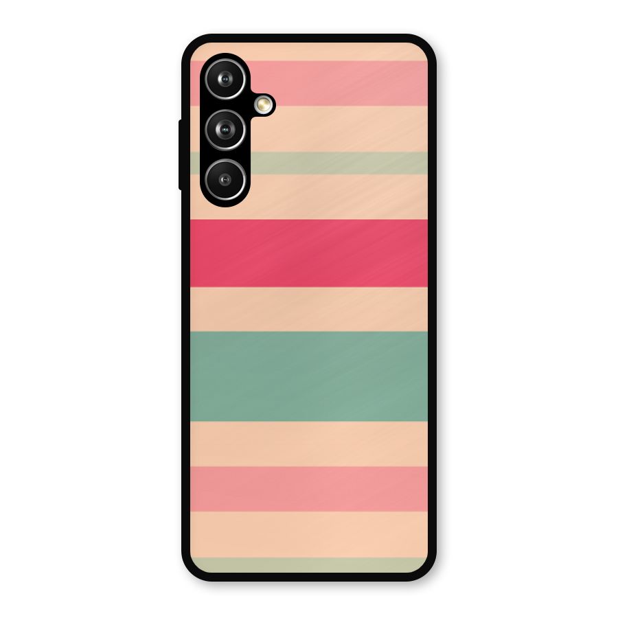 Pastel Stripes Vintage Metal Back Case for Samsung Galaxy M54