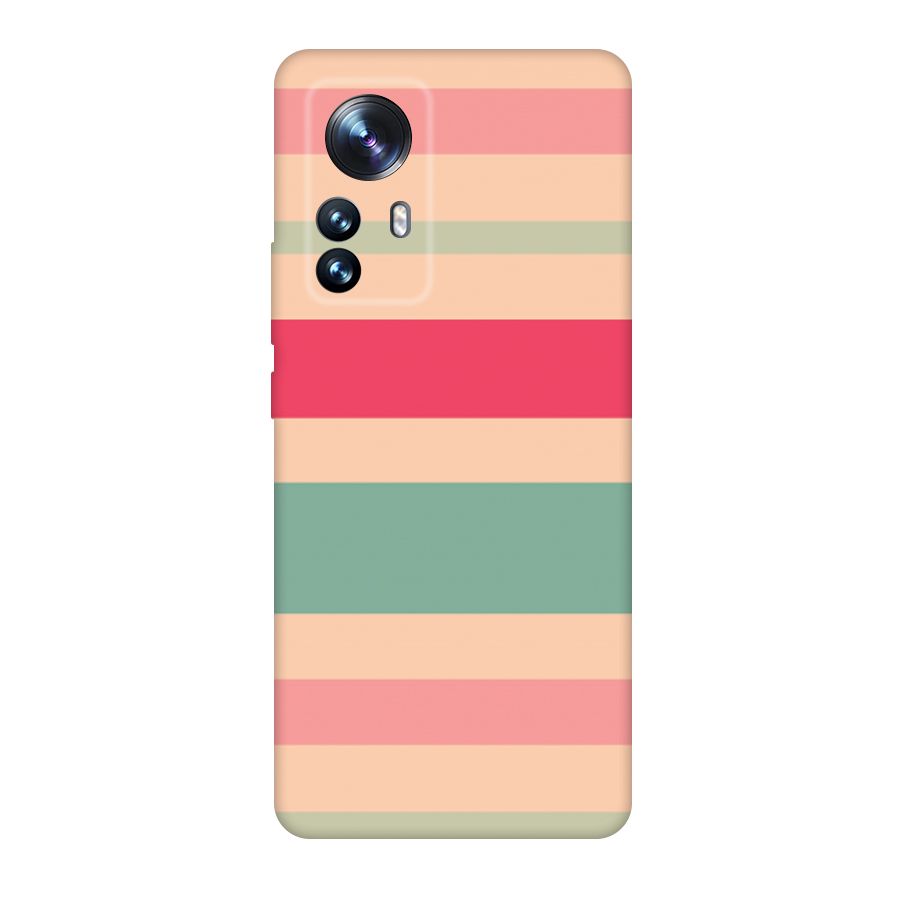 Pastel Stripes Vintage Original Polycarbonate Back Case for Xiaomi 12 Pro