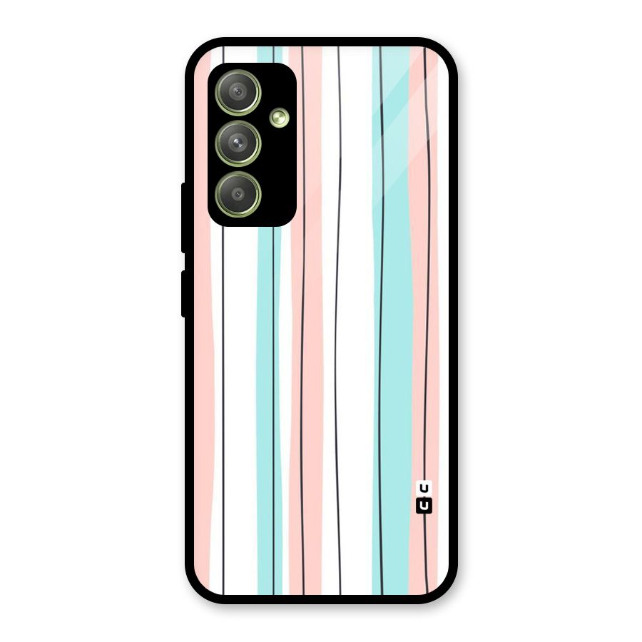Pastel Tri Stripes Glass Back Case for Galaxy A54