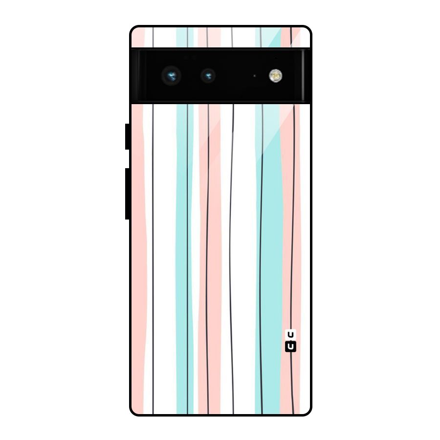 Pastel Tri Stripes Glass Back Case for Google Pixel 6