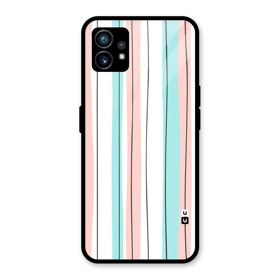 Pastel Tri Stripes Glass Back Case for Nothing Phone 1