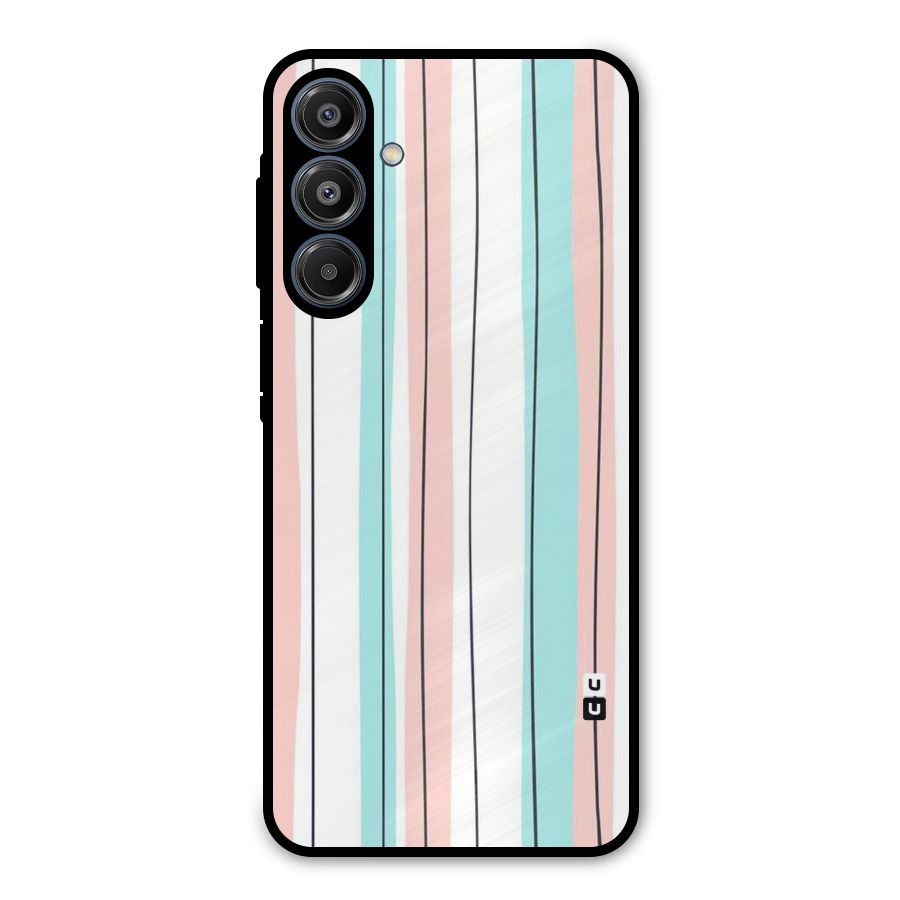 Pastel Tri Stripes Metal Back Case for Galaxy A16 5G