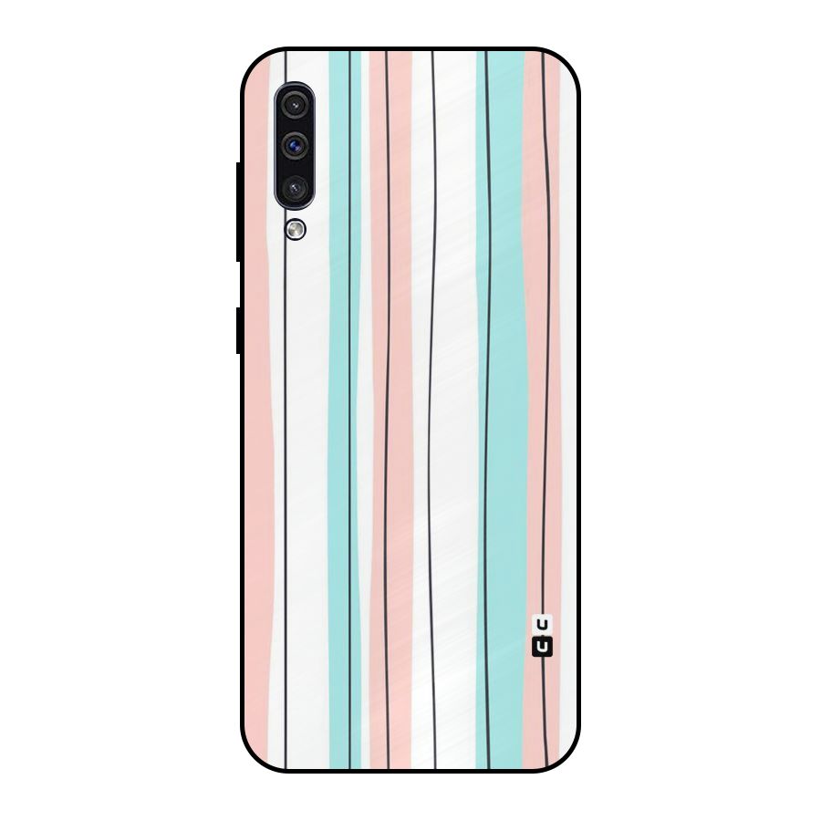 Pastel Tri Stripes Metal Back Case for Galaxy A30s