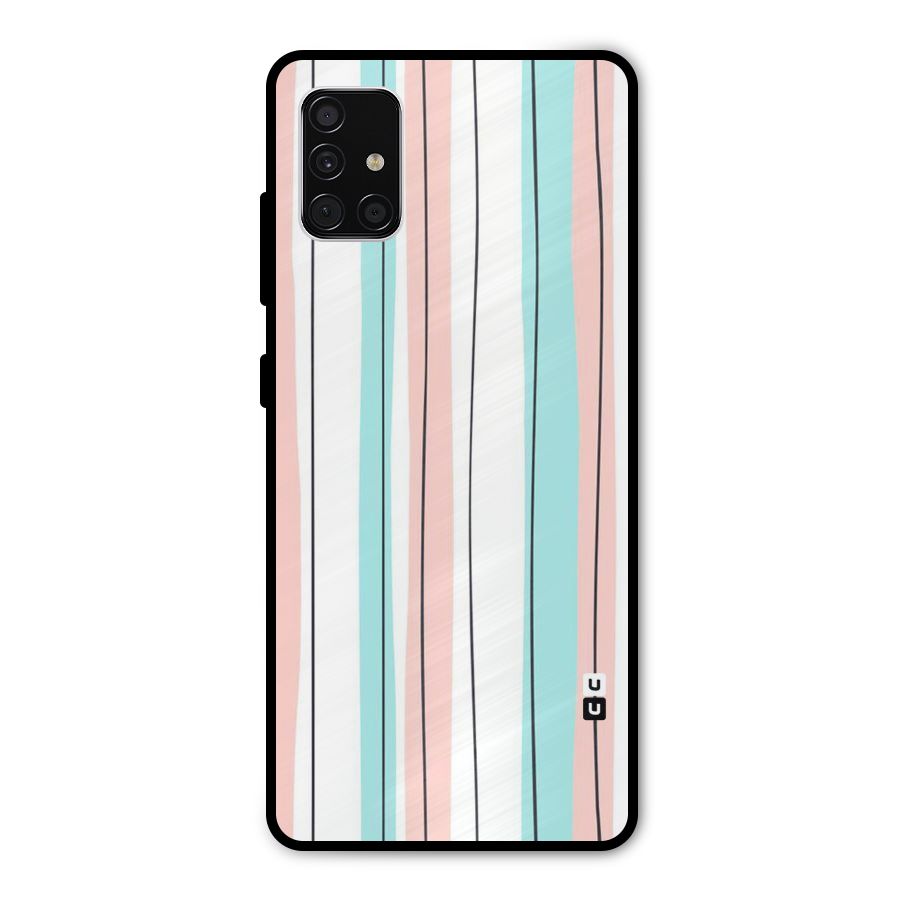 Pastel Tri Stripes Metal Back Case for Galaxy A51