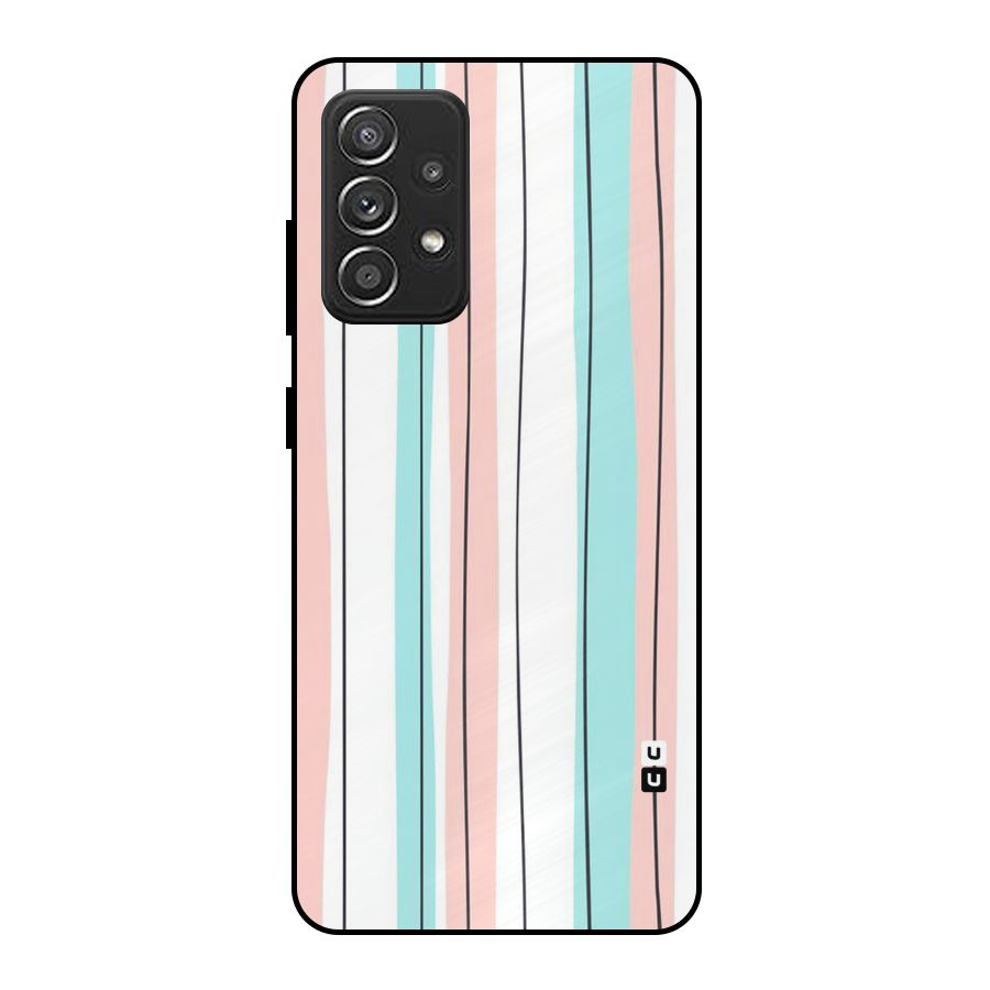 Pastel Tri Stripes Metal Back Case for Galaxy A52