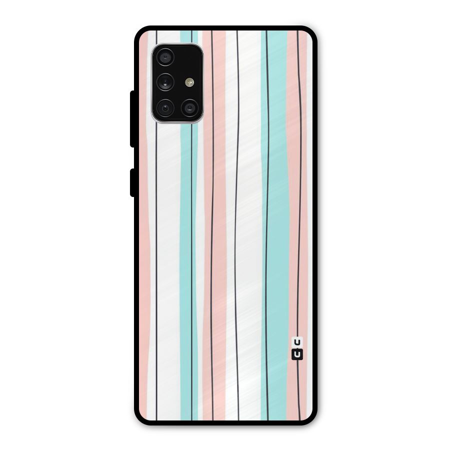 Pastel Tri Stripes Metal Back Case for Galaxy A71