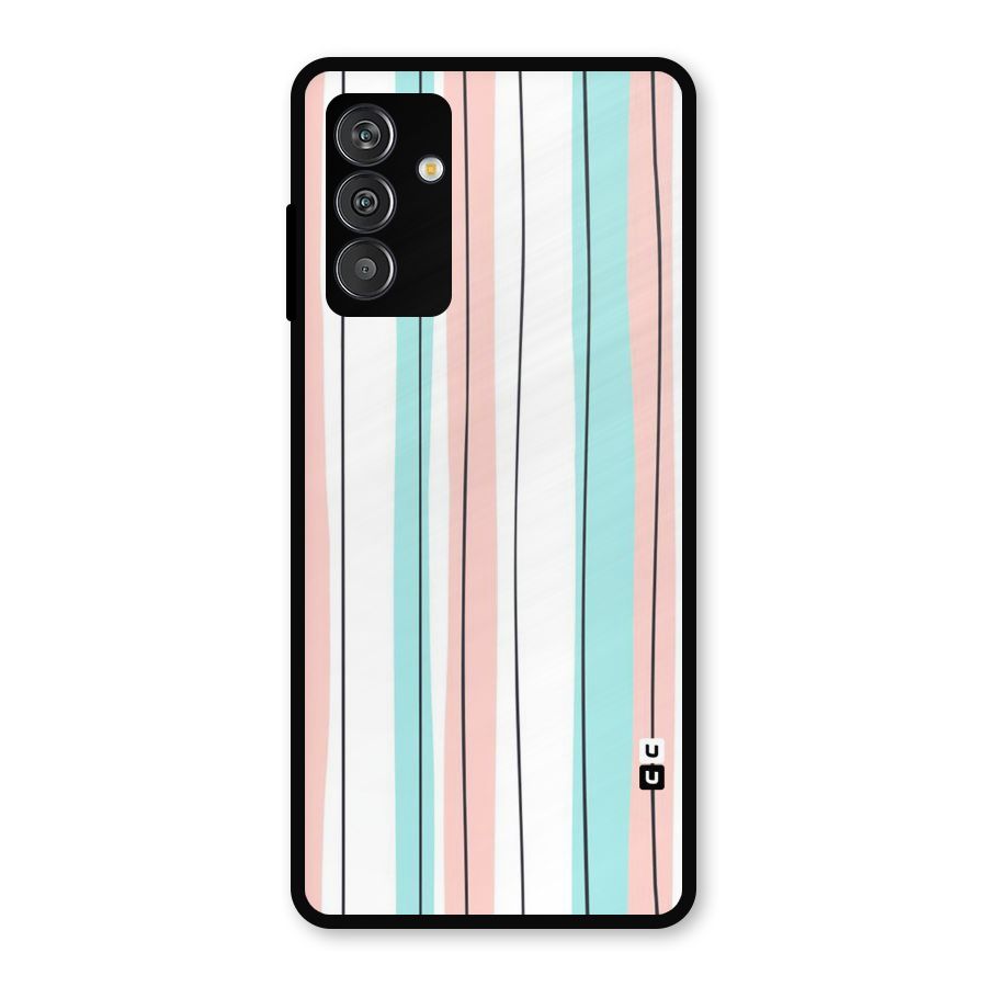 Pastel Tri Stripes Metal Back Case for Galaxy F13