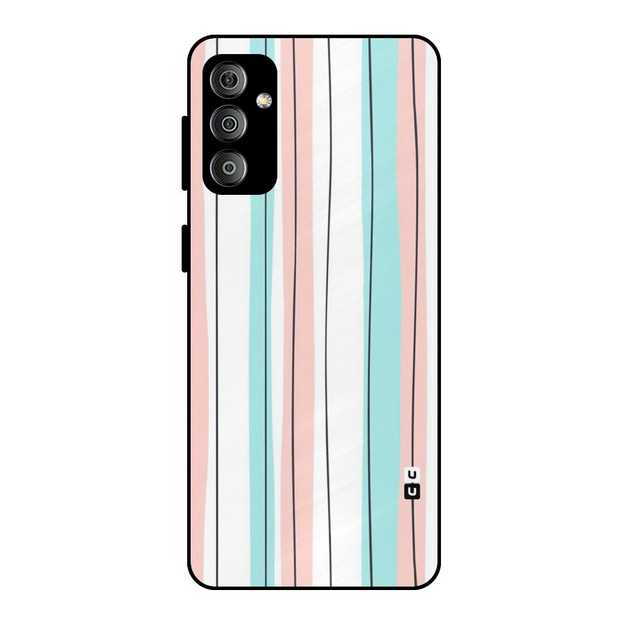 Pastel Tri Stripes Metal Back Case for Galaxy F23