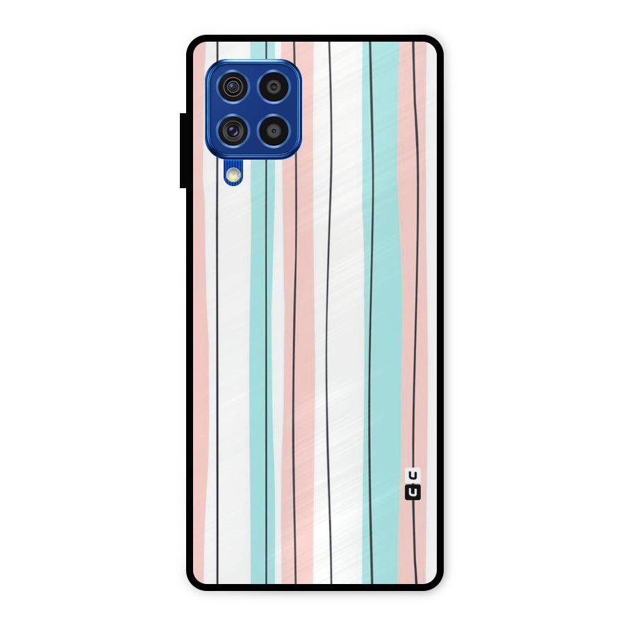 Pastel Tri Stripes Metal Back Case for Galaxy F62