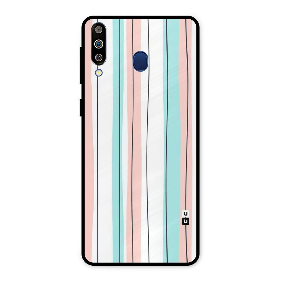 Pastel Tri Stripes Metal Back Case for Galaxy M30